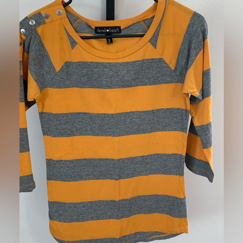 Derek Heart Striped Top